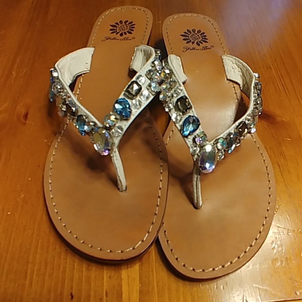 Yellow Box Bling Sandals 6.5